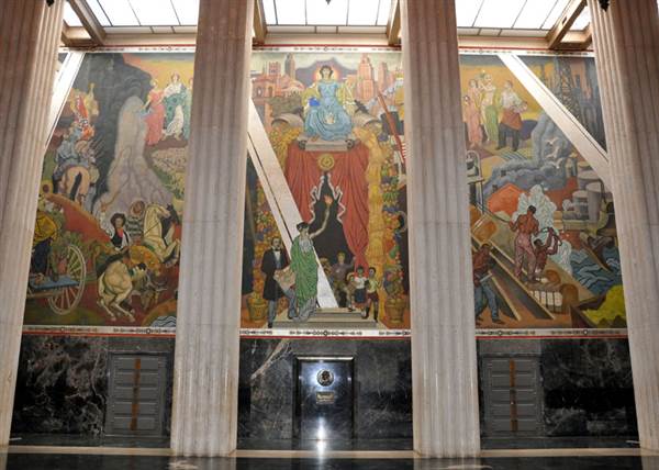Fair Park - Hall of State - Mural in Great Hall (3/18/2014 - Credits: Jan Thomas)