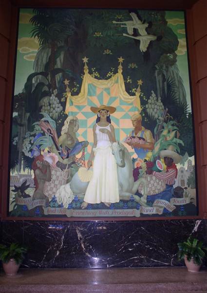 Fair Park - Hall of State - South Texas Room wall mural (5/7/2007 - Credits: Jan Thomas)