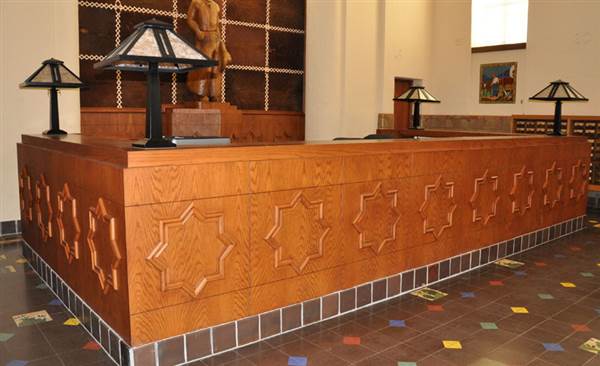 Fair Park - Hall of State - Desk in W. Tx. room/Library (3/18/2014 - Credits: Jan Thomas)