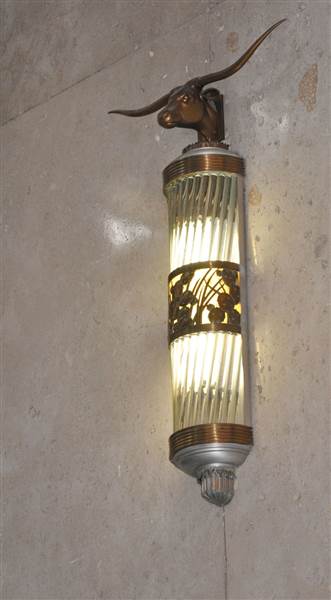 Fair Park - Hall of State - Great Hall deco light fixture at entrance (3/18/2014 - Credits: Jan Thomas)