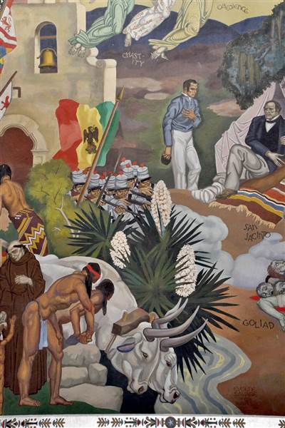 Fair Park - Hall of State - Mural showing Native Americans and Sam Houston (3/18/2014 - Credits: Jan Thomas)