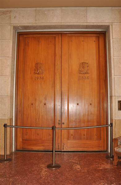 Fair Park - Hall of State - Door to N. Texas Room (3/18/2014 - Credits: Jan Thomas)