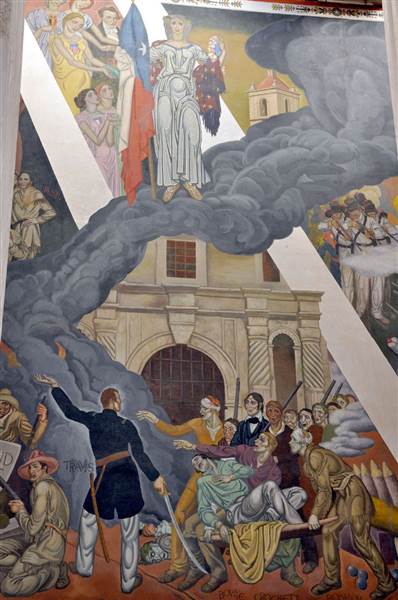 Fair Park - Hall of State - Mural with Alamo defenders (3/18/2014 - Credits: Jan Thomas)