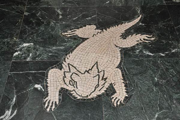 Fair Park - Hall of State - Mosaic on floor of Great Hall of native Texas animals (3/18/2014 - Credits: Jan Thomas)