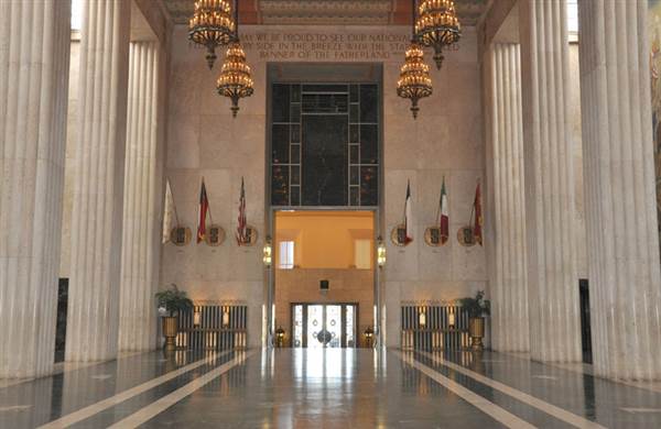 Fair Park - Hall of State - Great Hall to entrance (3/18/2014 - Credits: Jan Thomas)